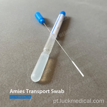 AMIES Transporte Swab Swab de aço inoxidável